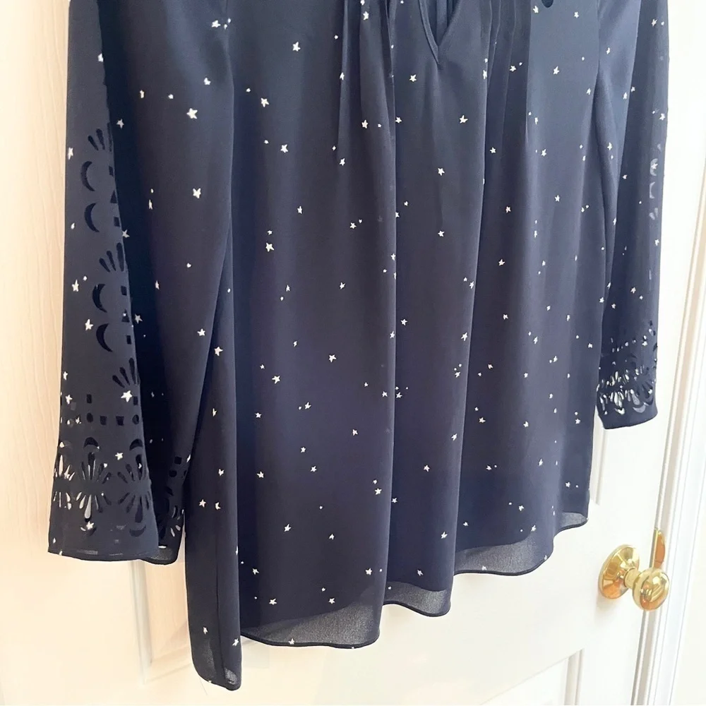 Anthro Maeve Teni to the Stars Laser Cut Blouse. 2 - Picture 7 of 10